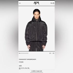 Black Atelier d’roupa ‘Parashoot Windbreaker’ L